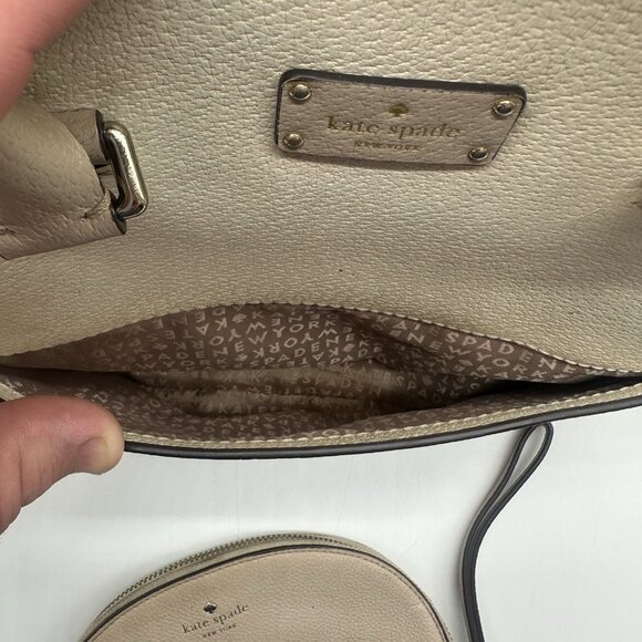 Kate Spade Grove Street Carli Leather Satchel Bag w/Jackson Wristlet Wallet FLAW - Picture 13 of 16